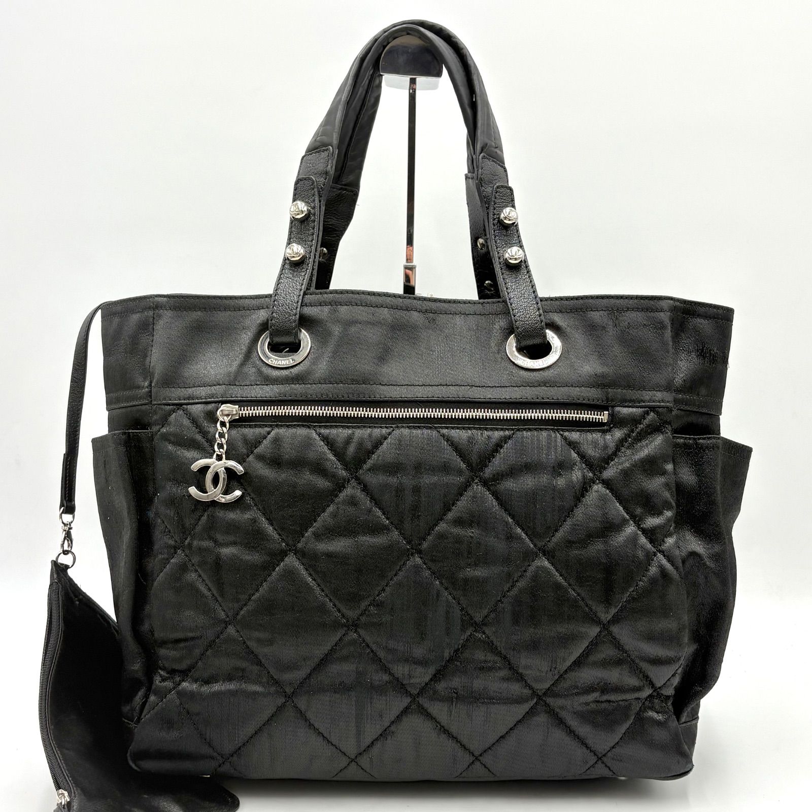 CHANEL シャネル パリビアリッツ ハンドバッグ レザー ブラック 
