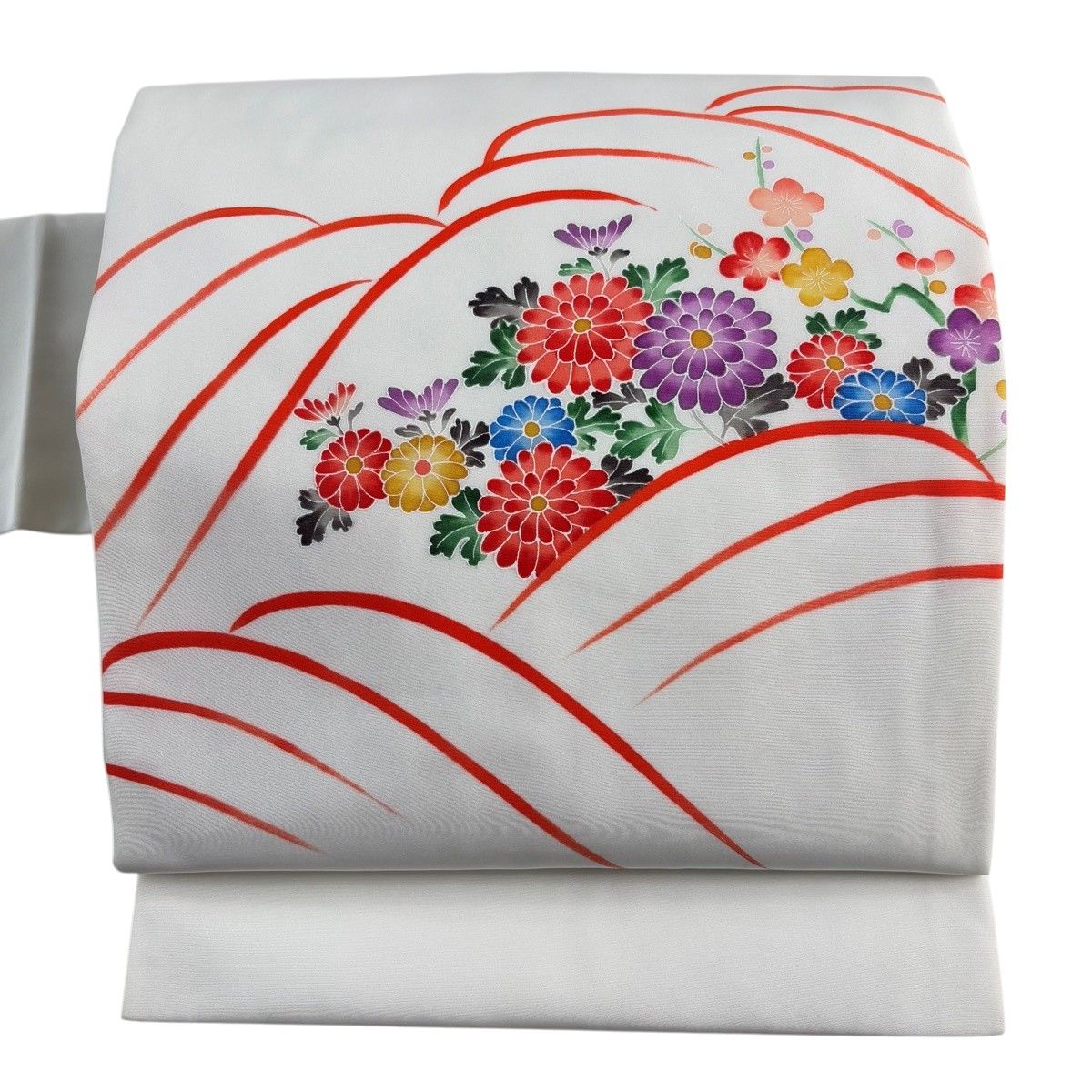 美品】 名古屋帯 優品 梅 菊 白 正絹 【中古】 - メルカリ