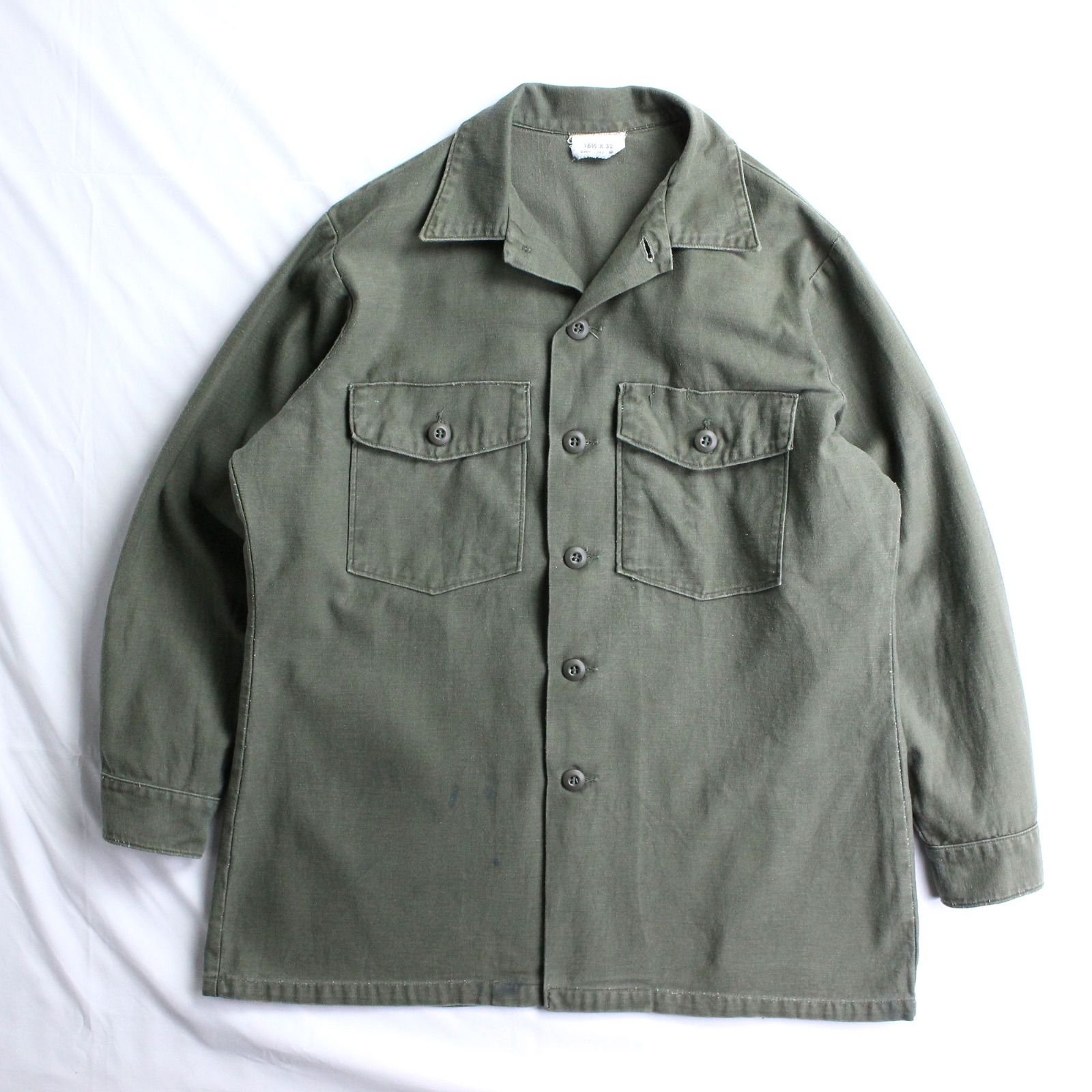 60S Good Custom OG-107 Utility Shirt15 1⁄2×33 70s 米軍 OG-107