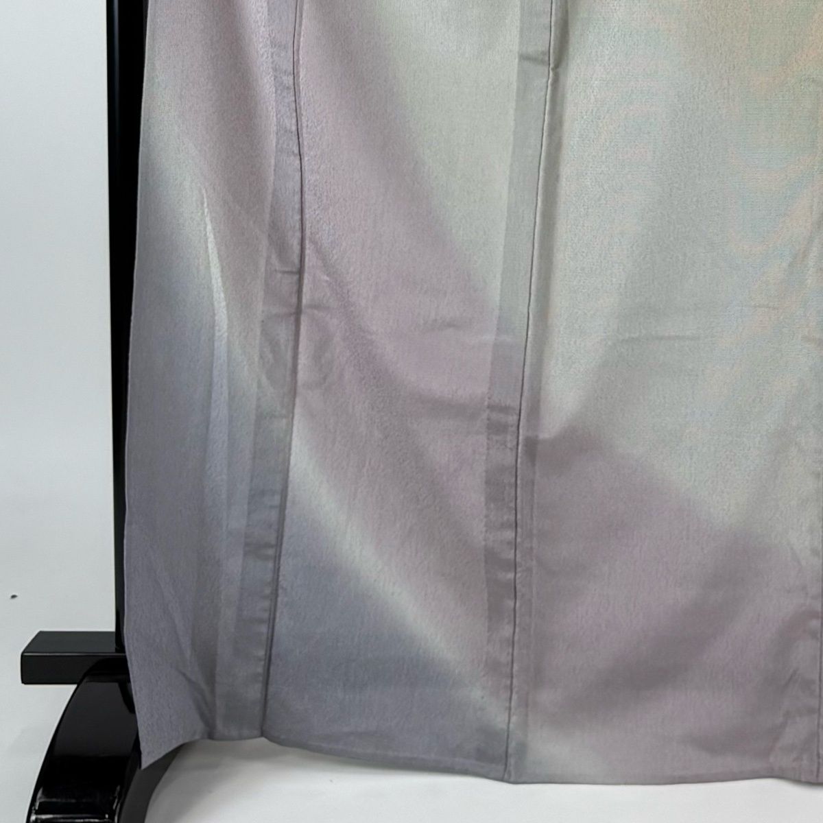 訪問着 身丈168.5cm 裄丈66.5cm 正絹 名品 【中古】 訪問着 身丈168cm 裄丈66.5cm M 単衣 格子 ぼかし 薄紫 正絹 名品