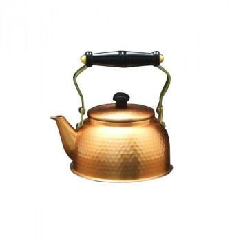COPPER100　IH対応　鎚目入れケトル(木柄)　1.5L　IH-3519