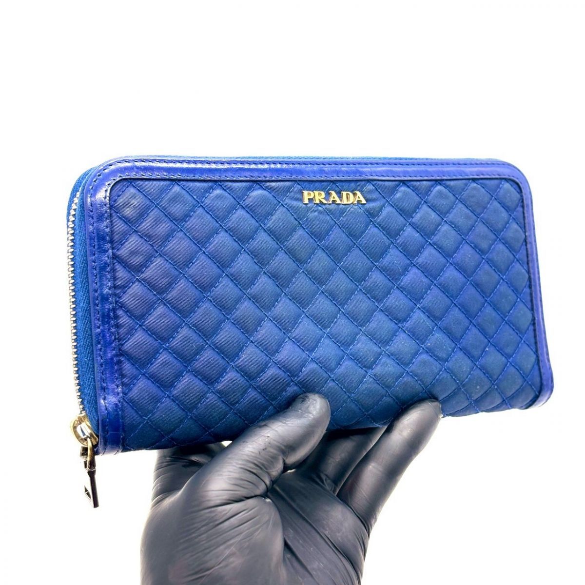 日常に寄り添う上質】 PRADA 長財布 キルティング ラウンドファスナー