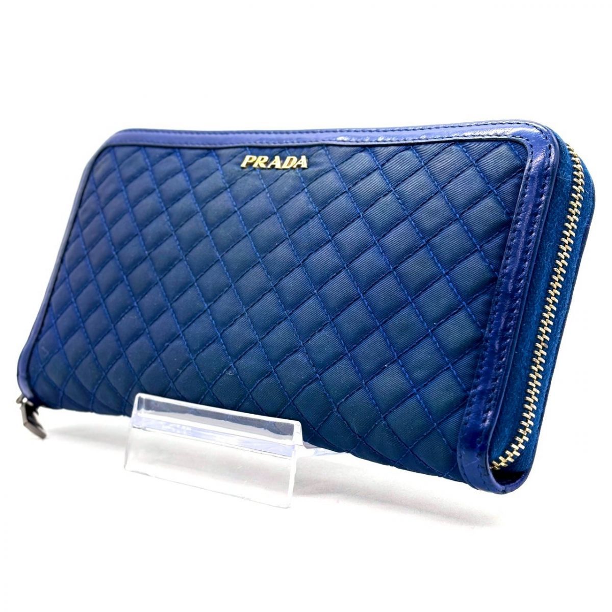 日常に寄り添う上質】 PRADA 長財布 キルティング ラウンドファスナー 