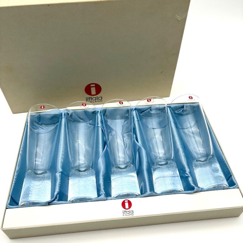 未使用】iittala イッタラ AARNE アールネ ビアグラス 5客セット 高さ