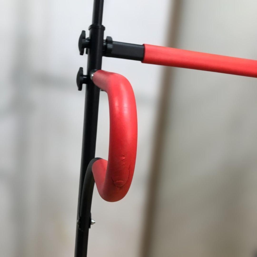 SPORIT スポリット パワータワー 懸垂マシン ディップススタンド 自立式 高さ調整 チンニング 筋トレ ホームジム ブラック レッド　【糸島市内 送料無料】260106-2 SPORIT スポリット パワータワー 懸垂マシン ディップススタンド 自立