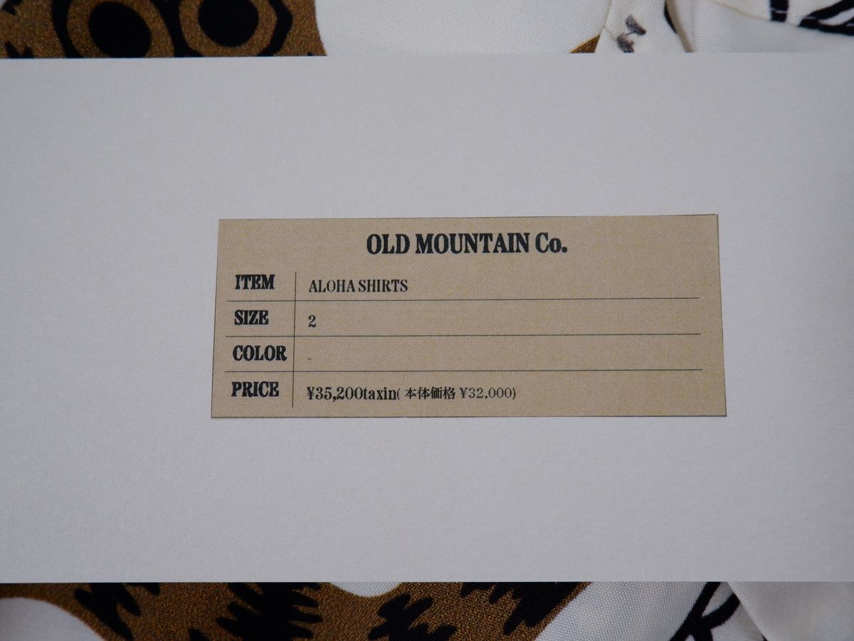 OLD MOUNTAINオールドマウンテン ALOHA S/S SHIRTS半袖アロハシャツ