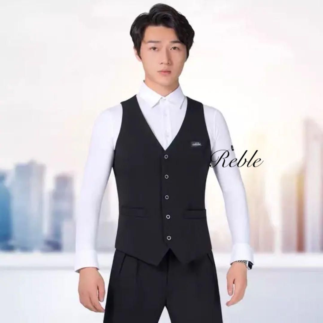 新品 未使用 社交ダンス 競技用、練習用、日常用 社交ダンス衣装　 社交ダンスメンズベスト　男性シャツ 練習 パーティー