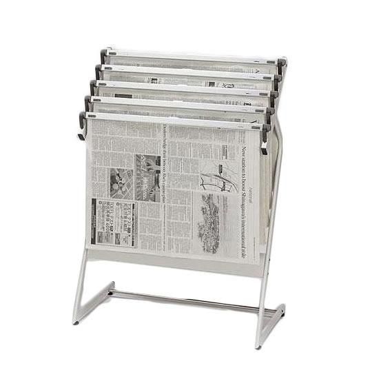 ナカキン 新聞架 5本掛 370NS-343-WG