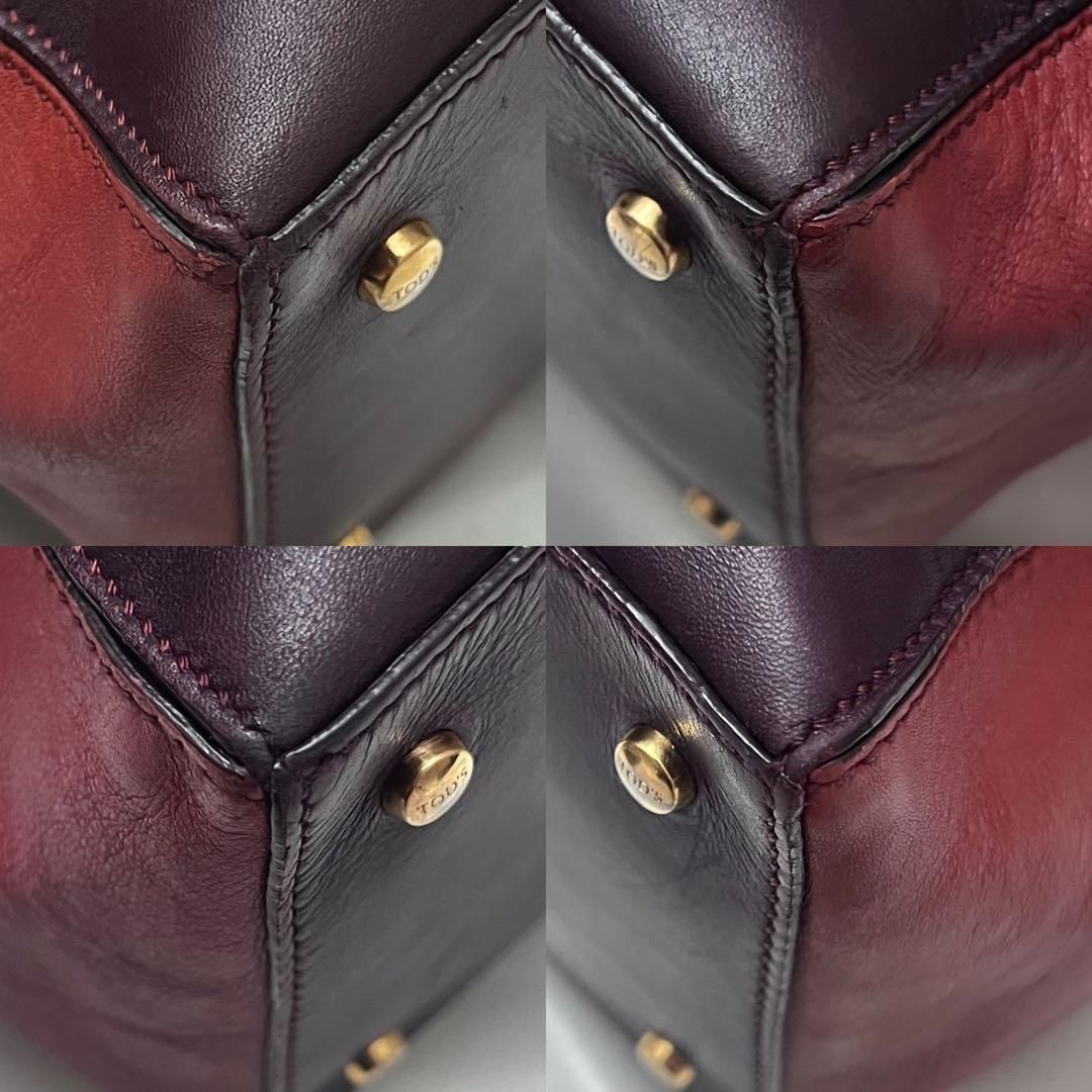 ◇レア美品◇トッズ Dキューブ 2wayショルダーバッグ バイカラー 