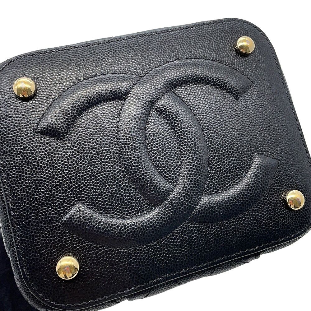 シャネル チェーンショルダーバッグ ココマーク マトラッセ バニティ キャビアスキン AS2362 CHANEL ヴァニティ 黒 CHANEL - シャネル チェーンショルダーバッグ ココマーク マトラッセ