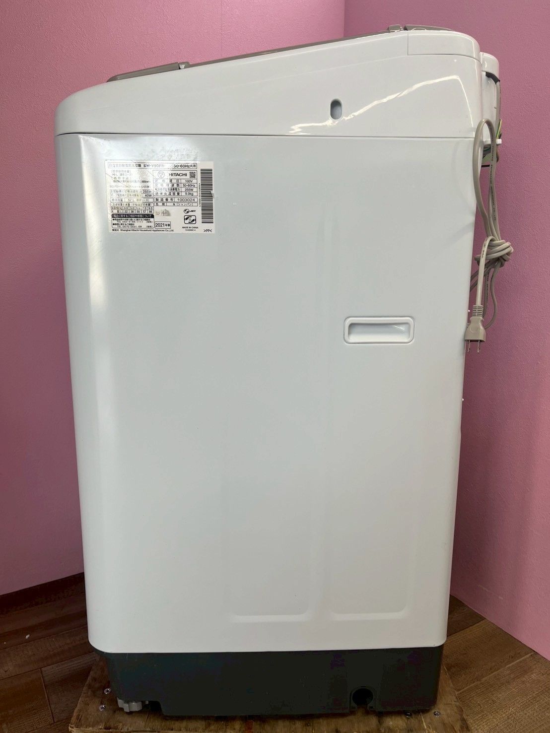 大阪送料無料☆3か月保障付き☆洗濯機☆日立☆9kg☆2021年☆BW-V90☆IS
