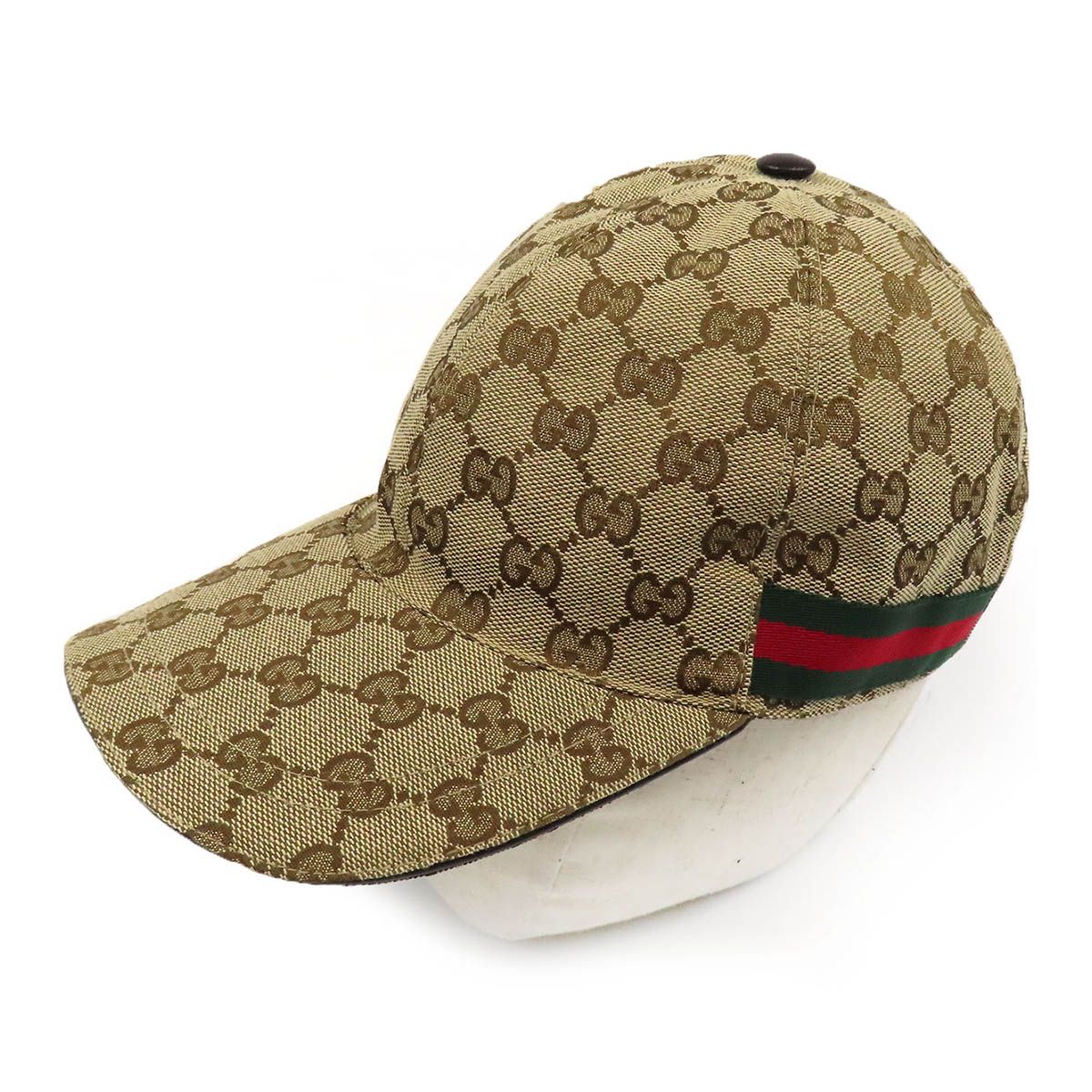 グッチ GGキャンバス シェリー ライン ベースボール 200035 ユニセックス ベージュ GUCCI 【中古】 【アパレル・小物】 グッチ GGキャンバス シェリー ライン ベースボール キャップ 200035