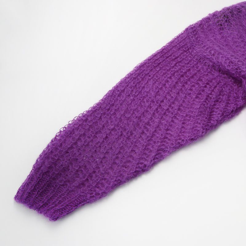 美品 2025AW バトナー BATONER FLUFFY MOHAIR BOAT NECK フラッフィーモヘヤボートネックニット トップス 2 パープル┃【2400014913484】 美品 2025AW バトナー BATONER FLUFFY MOHAIR BOAT NECK フラッフィー