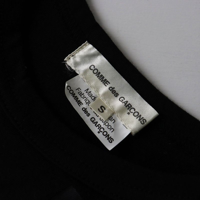 00s Archive COMME des GARCONS Rubber Number print T-Shirt S｜Black 