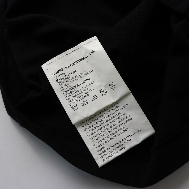 00s Archive COMME des GARCONS Rubber Number print T-Shirt S｜Black 
