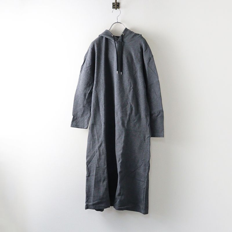 ロイスクレヨン Lois CRAYON フラワー刺繍ロングパーカー M＼グレー
