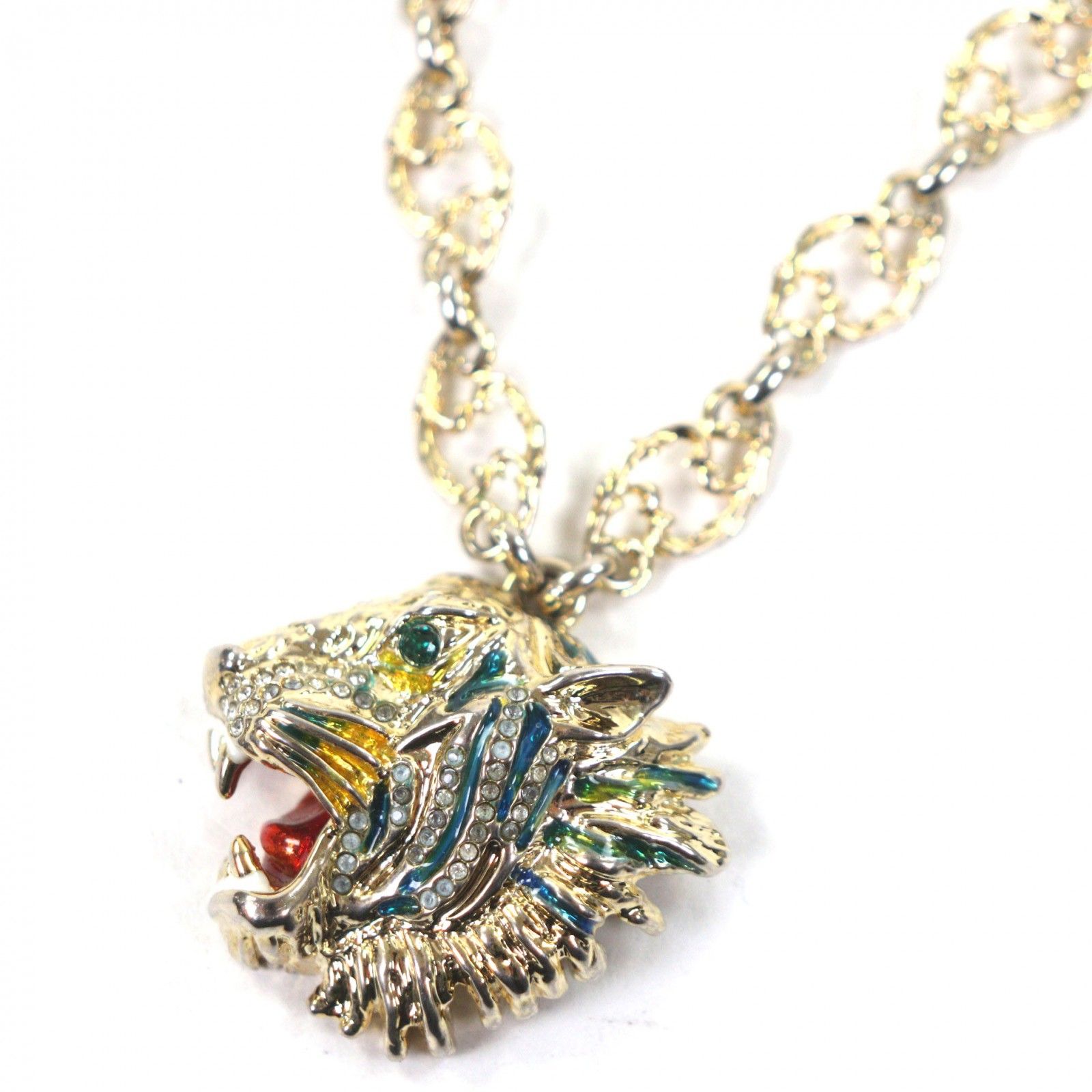 希少/極美品 GUCCIライオンヘッド ネックレス シルバー 希少/極美品