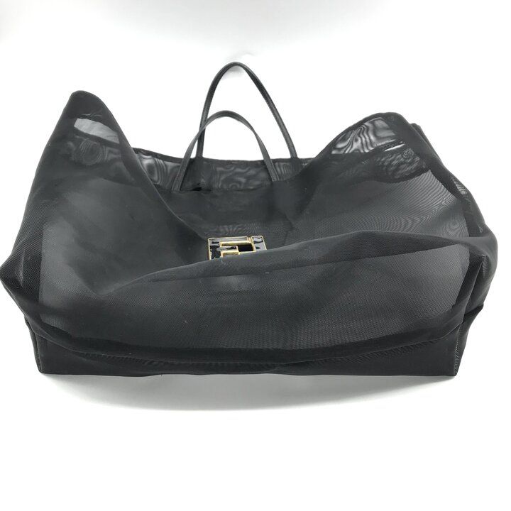 良品 FENDI フェンディ ナイロン FFロゴ トート ブラック ブランド