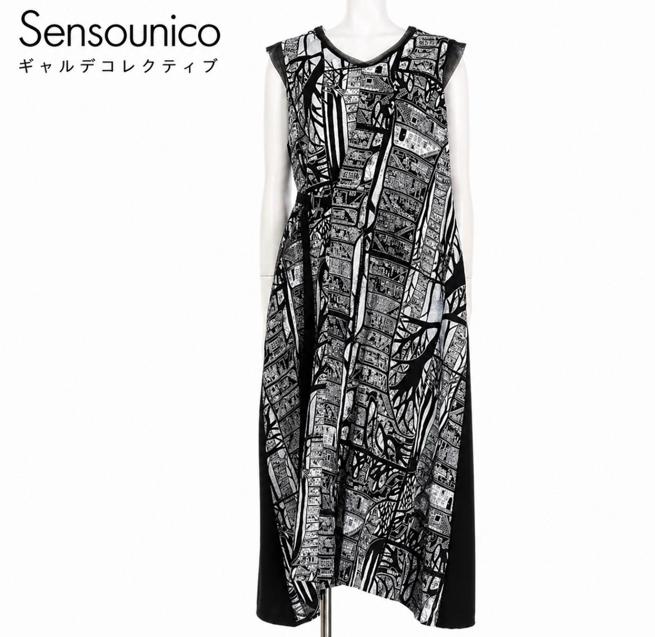 Sensounico センソユニコ ツリーハウスpt ワンピース 38 モノトーン 総