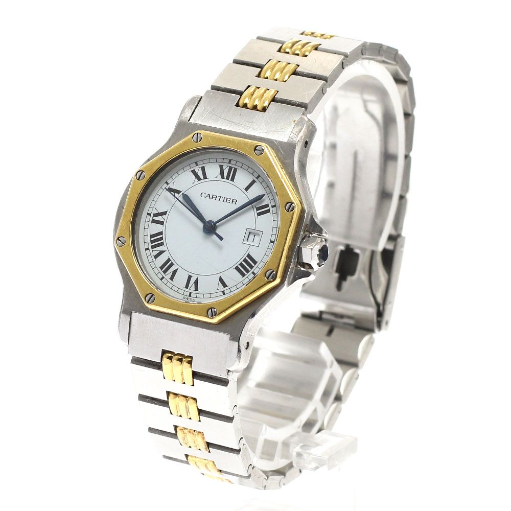 ジャンク カルティエ CARTIER サントスオクタゴンLM YGベゼル ゴドロン