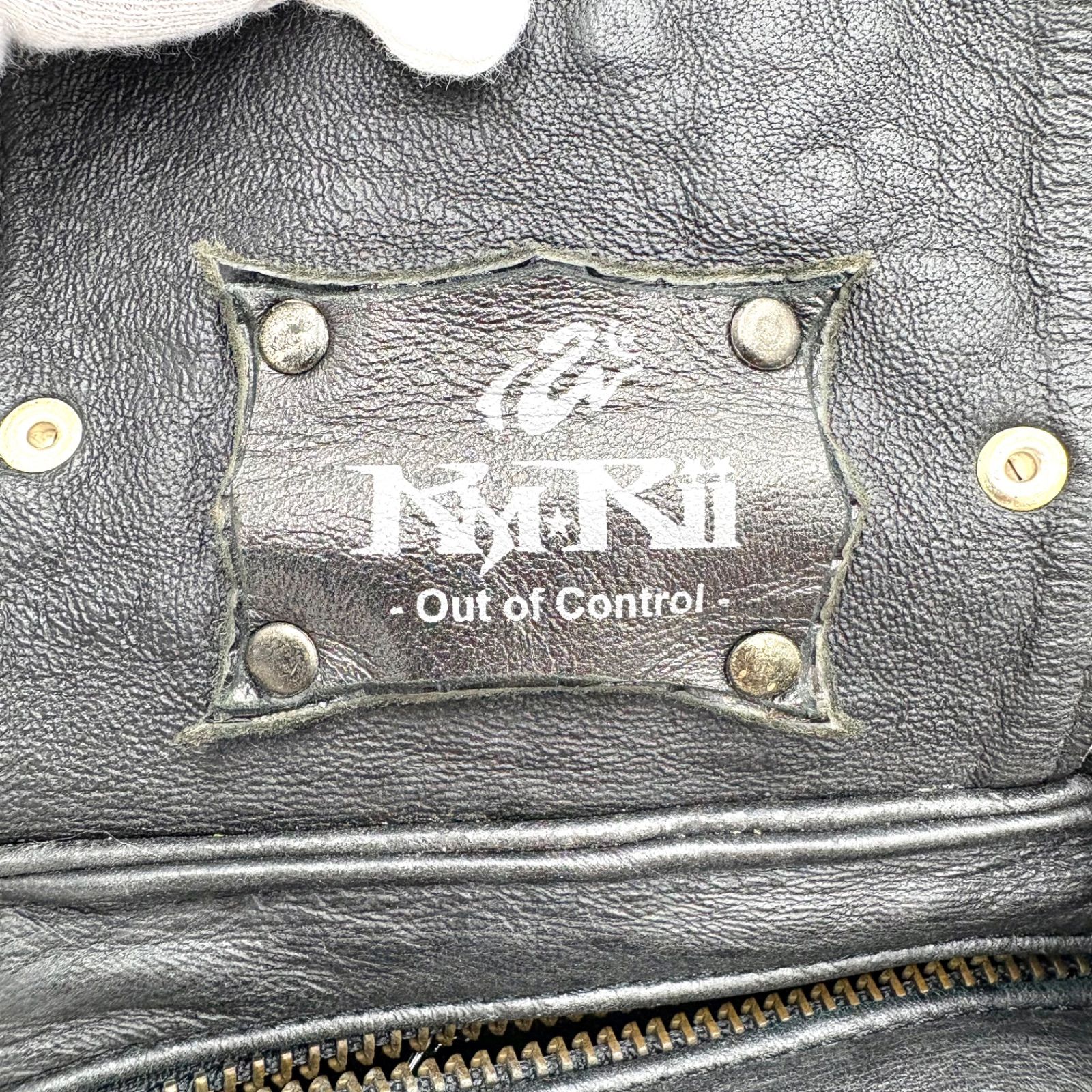 00s y2k レザー ウエスト ポーチ archive vintage ケムリ Auth KMRii Studded Leather Waist Bag Utility Belt Y2K Archive