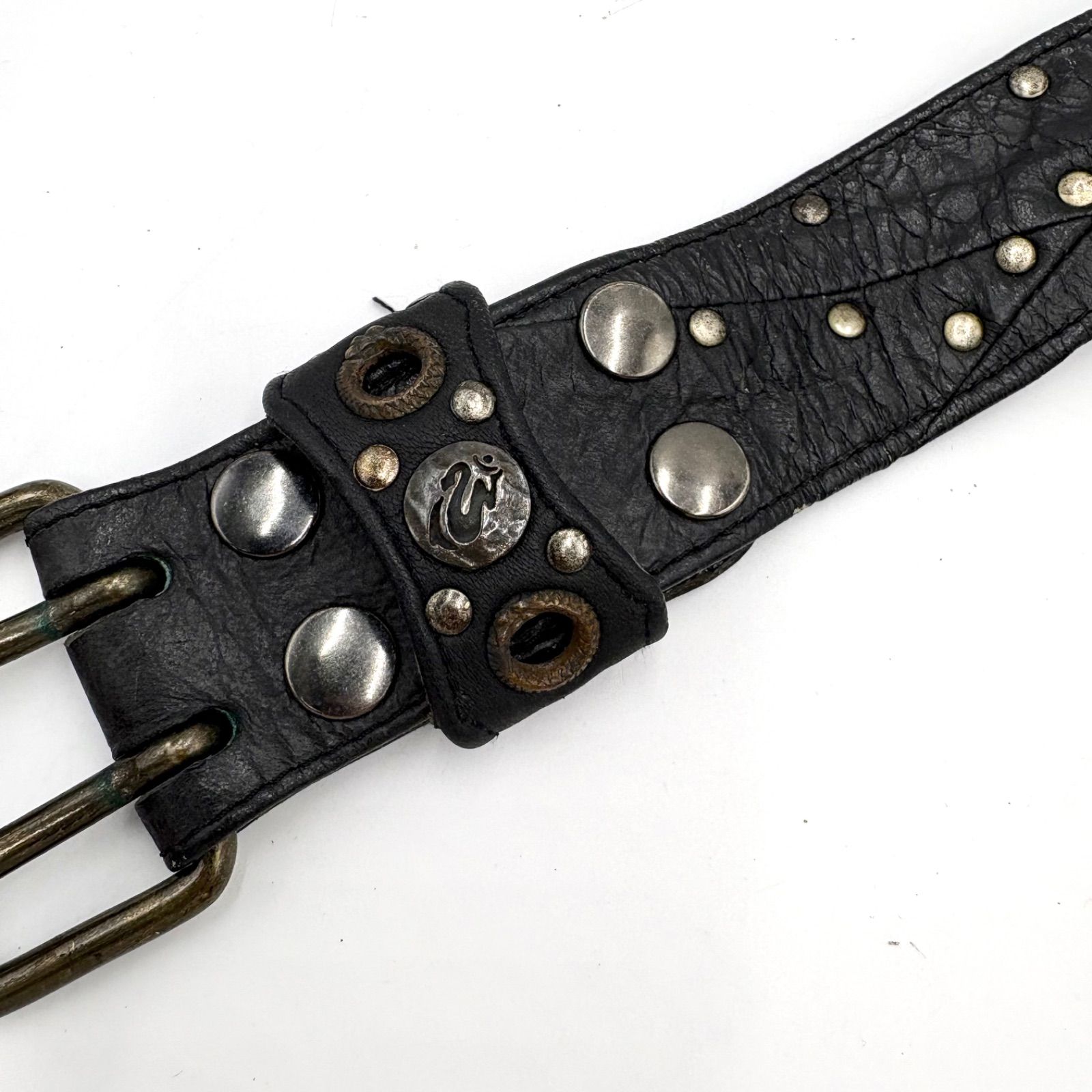 Auth KMRii Studded Leather Waist Bag Utility Belt Y2K Archive