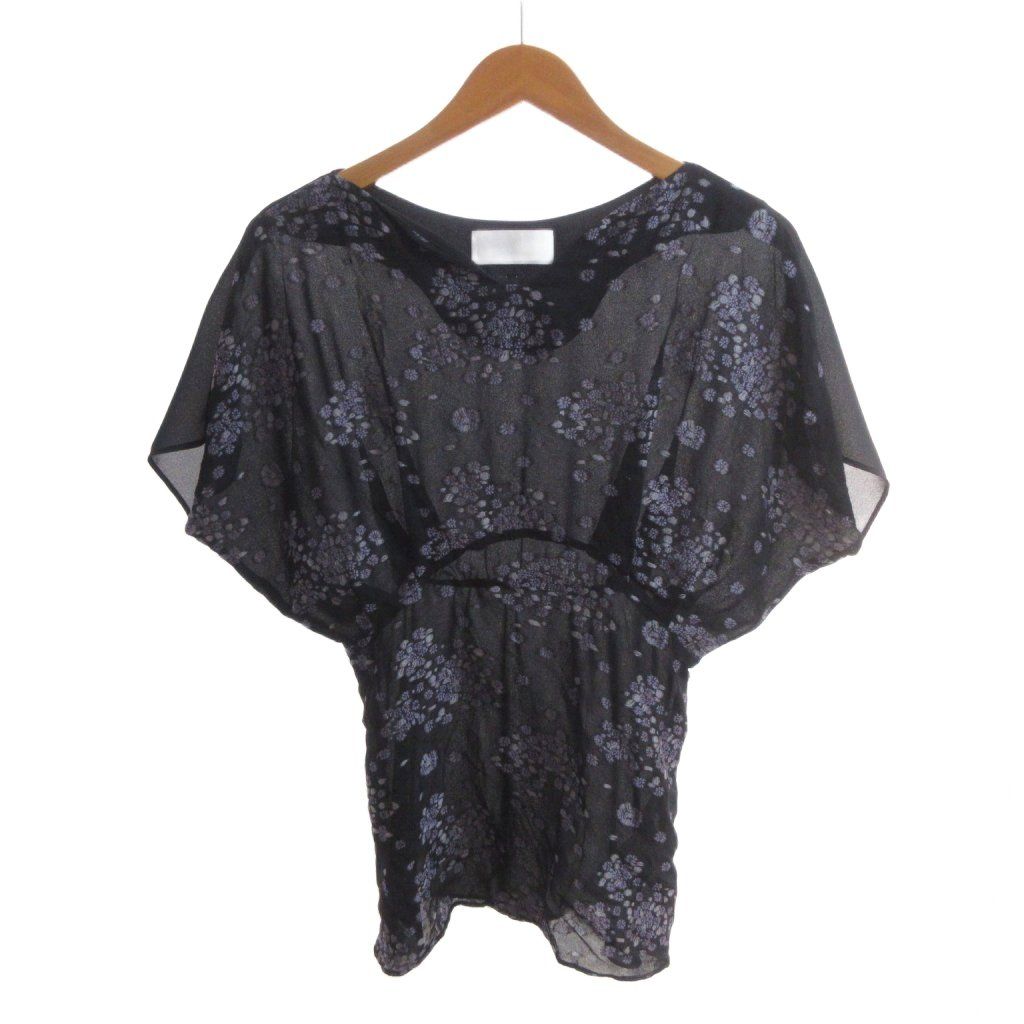 レディースNature Pattern Sheer Knitted Crew Neck Top | Mame Mame