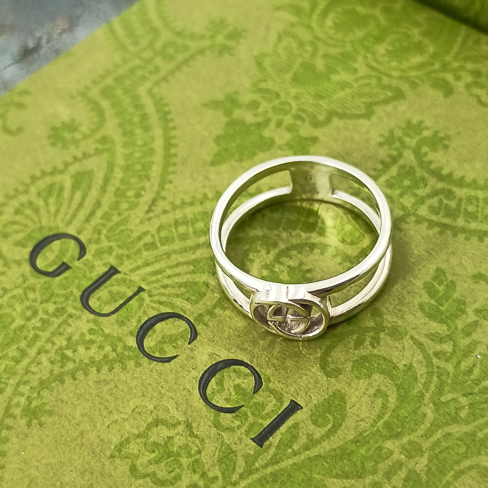 GUCCI GUCCI*指輪 9号 グッチ インターロッキングG リング 9号強 