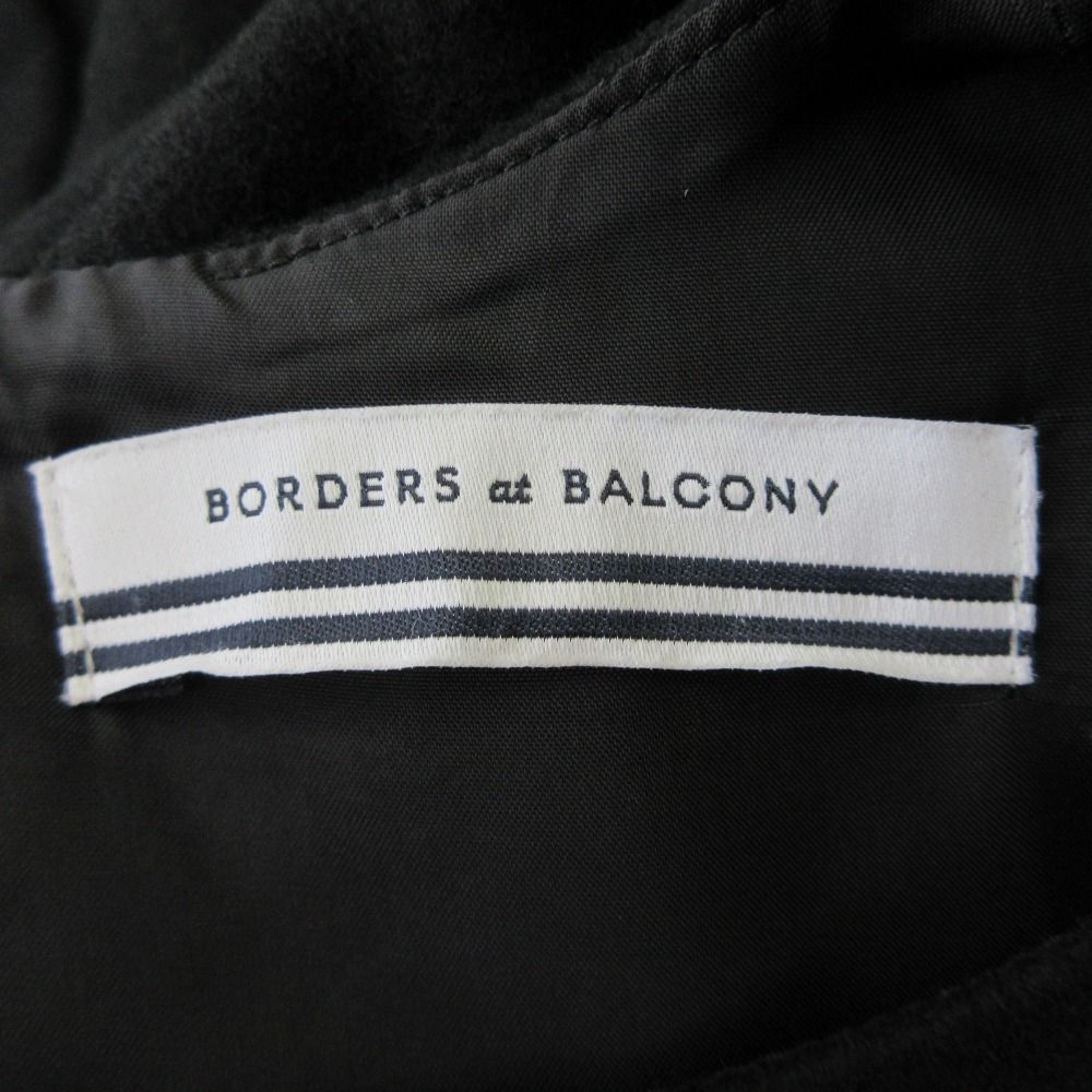 美品 BORDERS at BALCONY ボーダーズアットバルコニー ウールジャージー 七分袖 ブラウス BD1821-2B-43 サイズ36 ブラック レディース 古着 中古 USED BORDERS at BALCONY - 美品 BORDERS at BALCONY ボーダーズアット