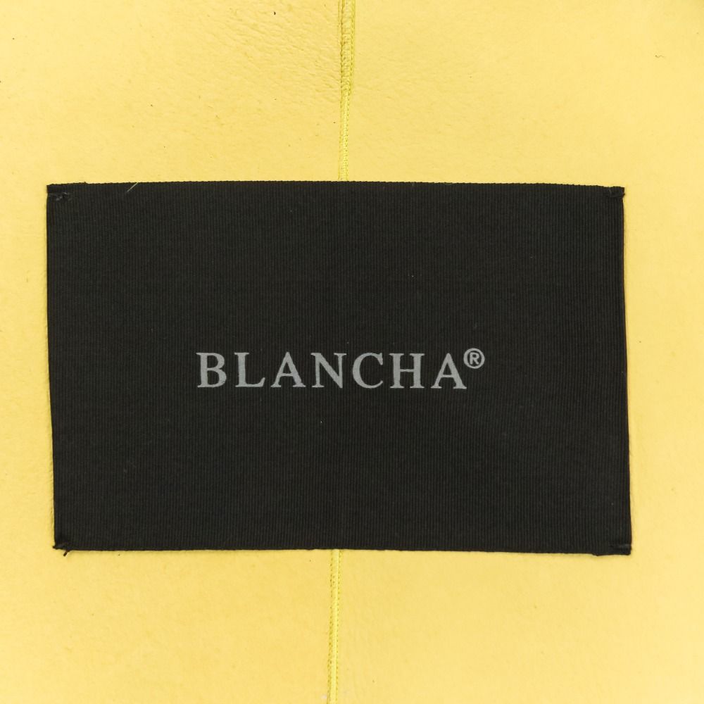 美品 BLANCHA ブランカ ムートン ラビット ファーコンビ コート
