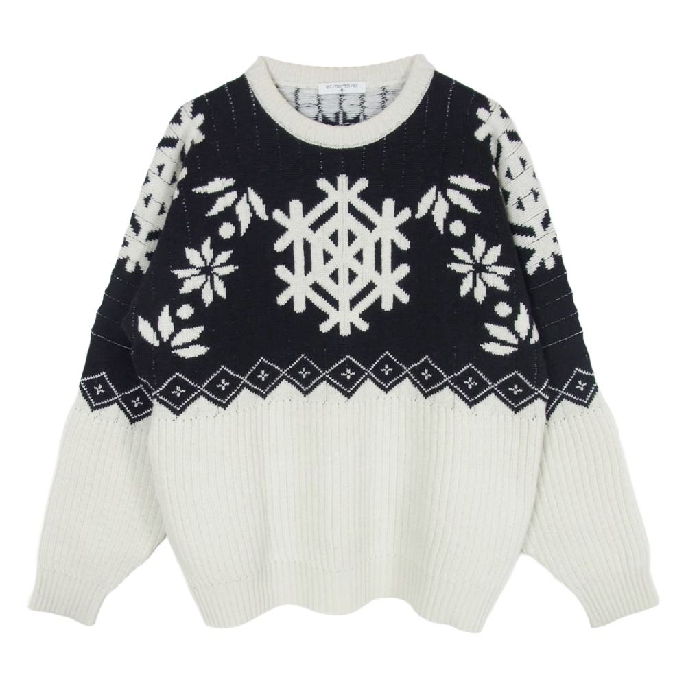ELECTRIC COTTAGE エレクトリックコテージ スノーフレーク ニット セーター ブラック系 M【中古】 ELECTRIC COTTAGE エレクトリックコテージ スノーフレーク ニット