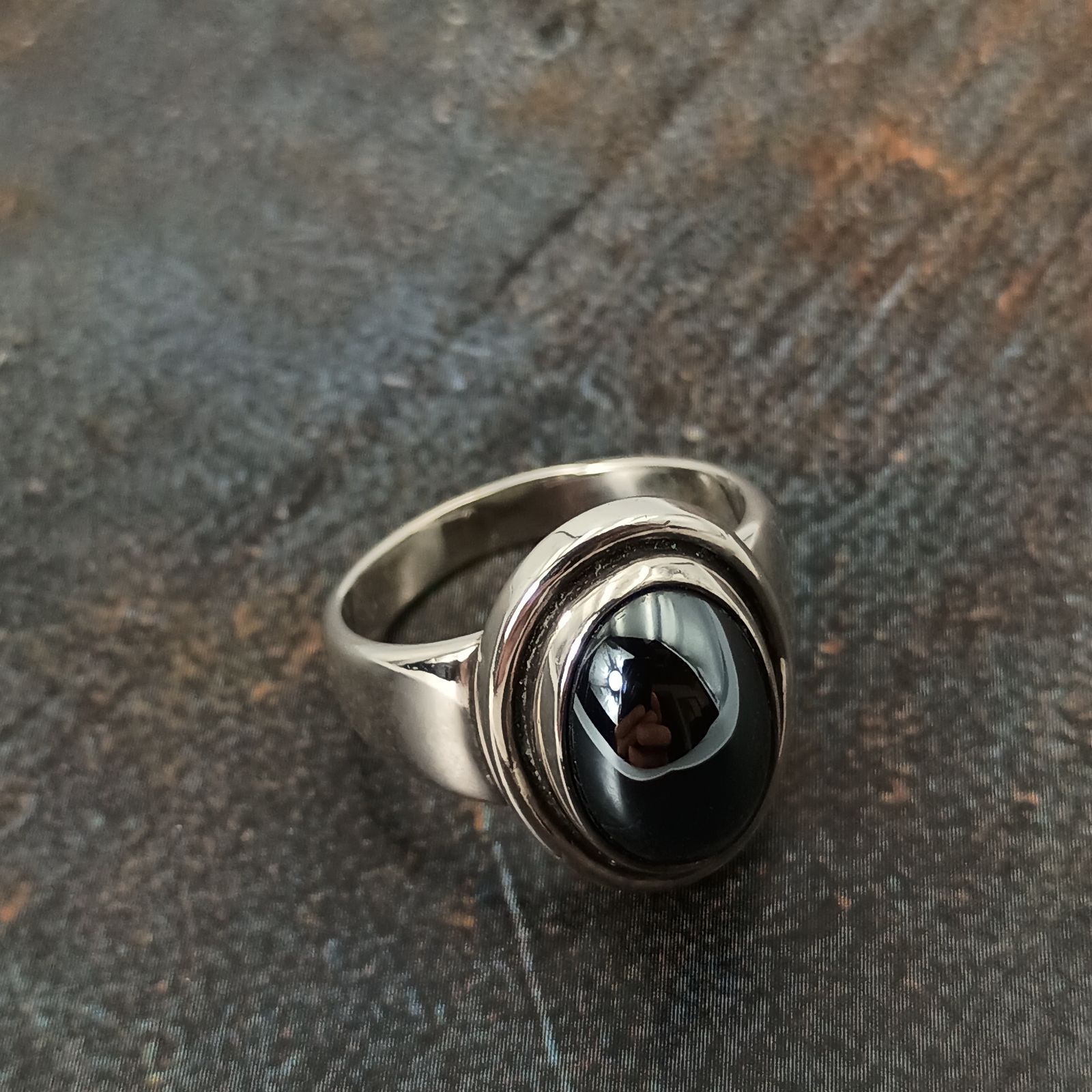 Georg Jensen ジョージジェンセン 13号 ヘマタイト リング 指輪 46B
