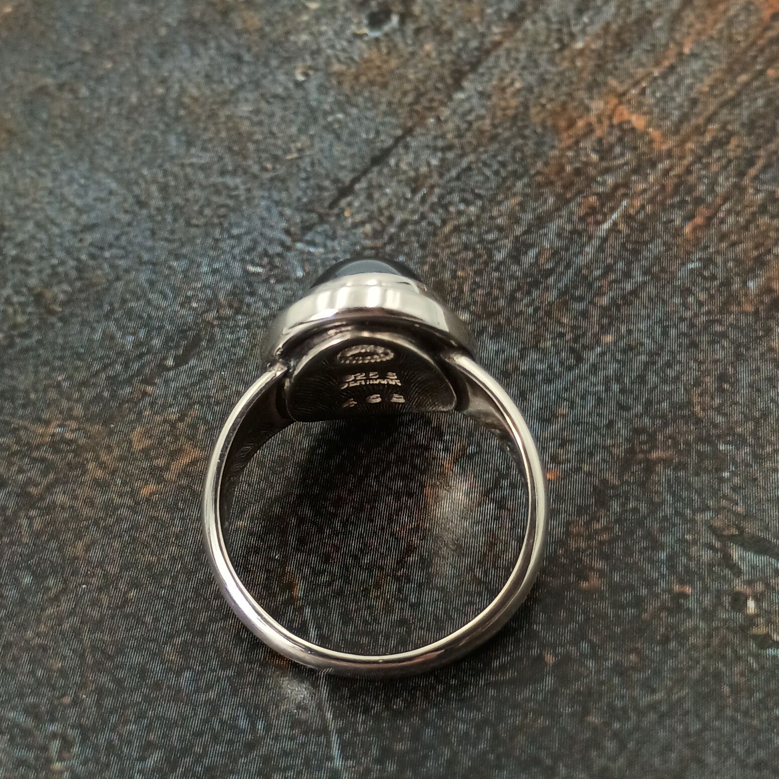 Georg Jensen ジョージジェンセン 13号 ヘマタイト リング 指輪 46B