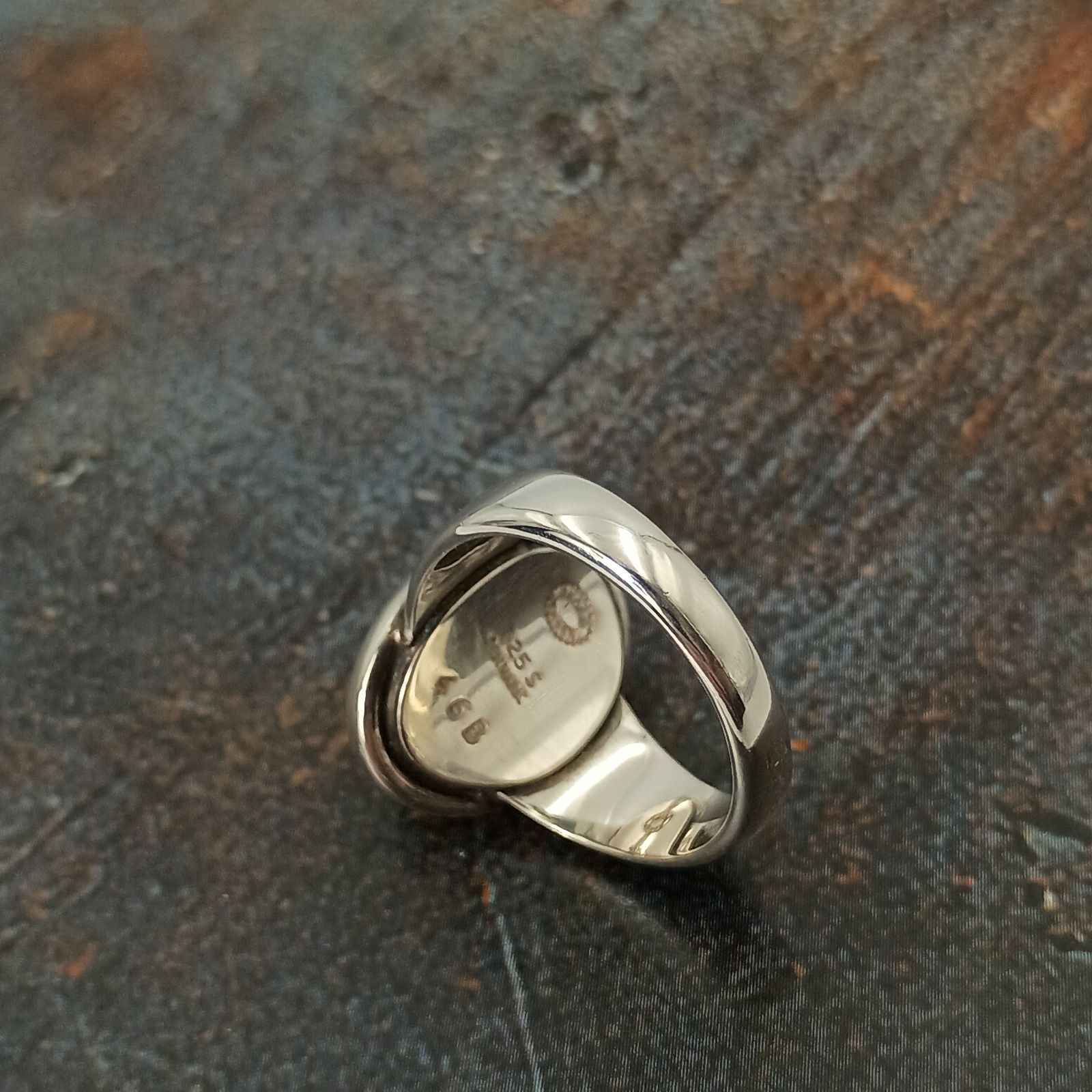 Georg Jensen ジョージジェンセン 13号 ヘマタイト リング 指輪 46B