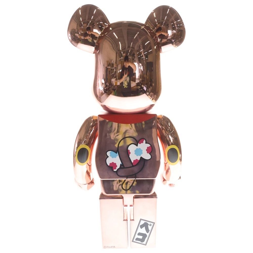 BE@RBRICK (ベアブリック) ×不二家 ペコちゃん 招き猫 金運ダブル小判 