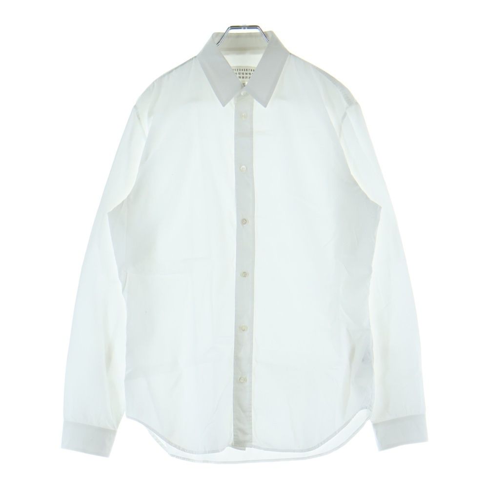メゾンマルジェラ　ホワイトシャツ ステッチ入り Maison Margiela (メゾンマルジェラ) 17AW 4ステッチ 長袖シャツ
