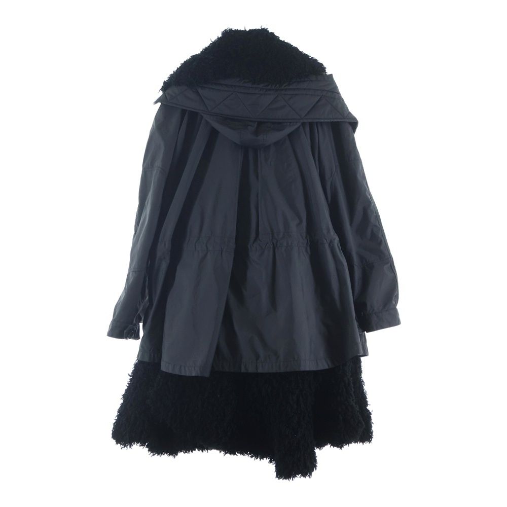 sacai ミニタリーフードケープコート Sacai (サカイ) 12AW ボアライニングコート ミリタリーフード