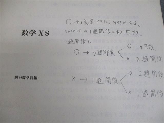 駿台 東京大学/京都大学 東大・京大・医学部コース 数学XS テキスト