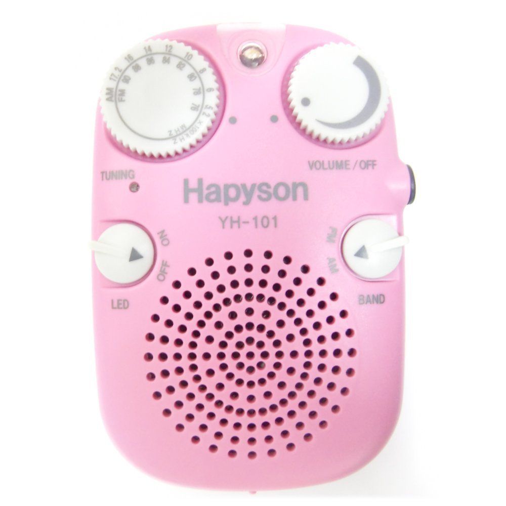ハピソン(Hapyson) LEDライト付き防水ラジオ ピンク YH-101-P