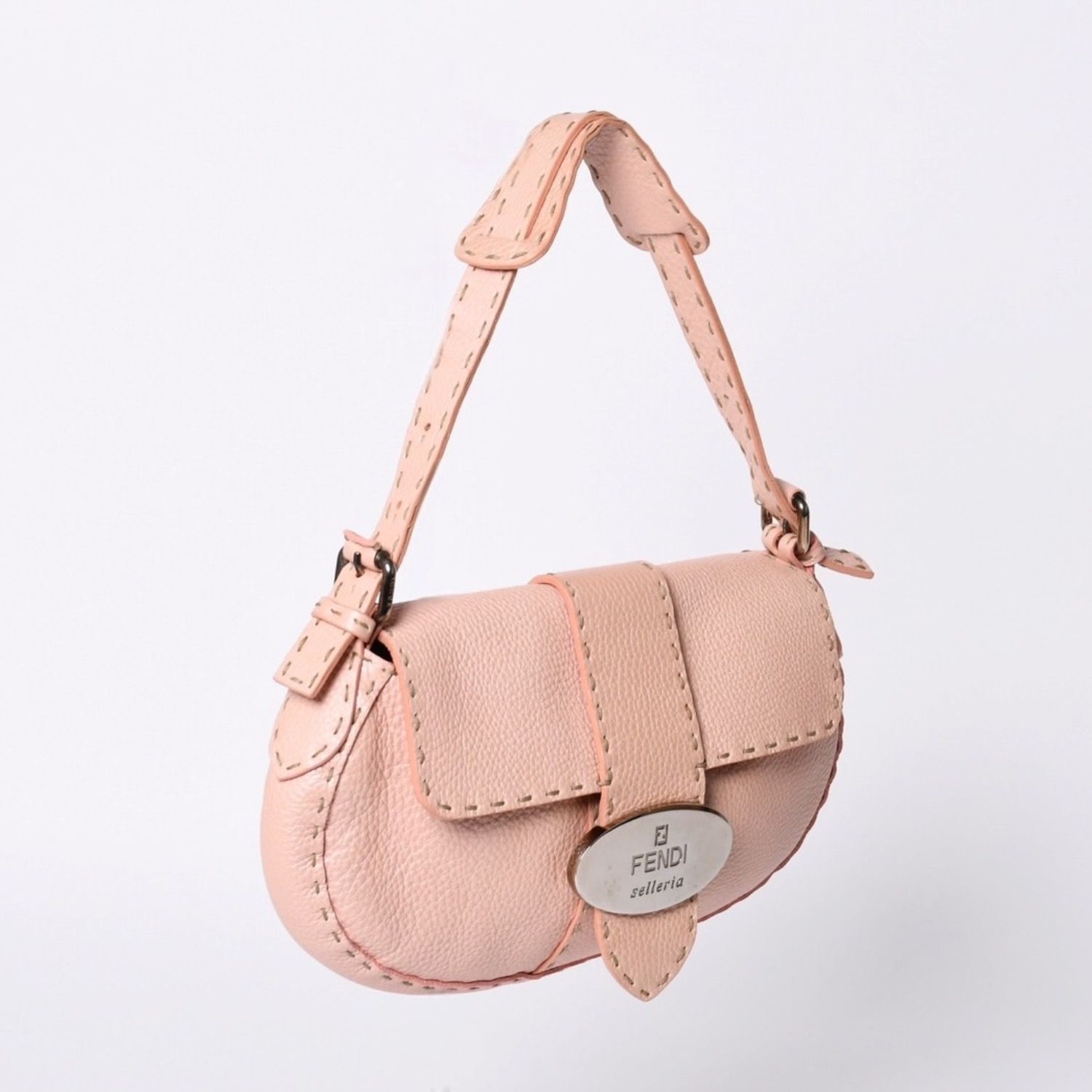 FENDI フェンディ セレリア ステッチ Hand Bag ハンドバッグ Shoulder 