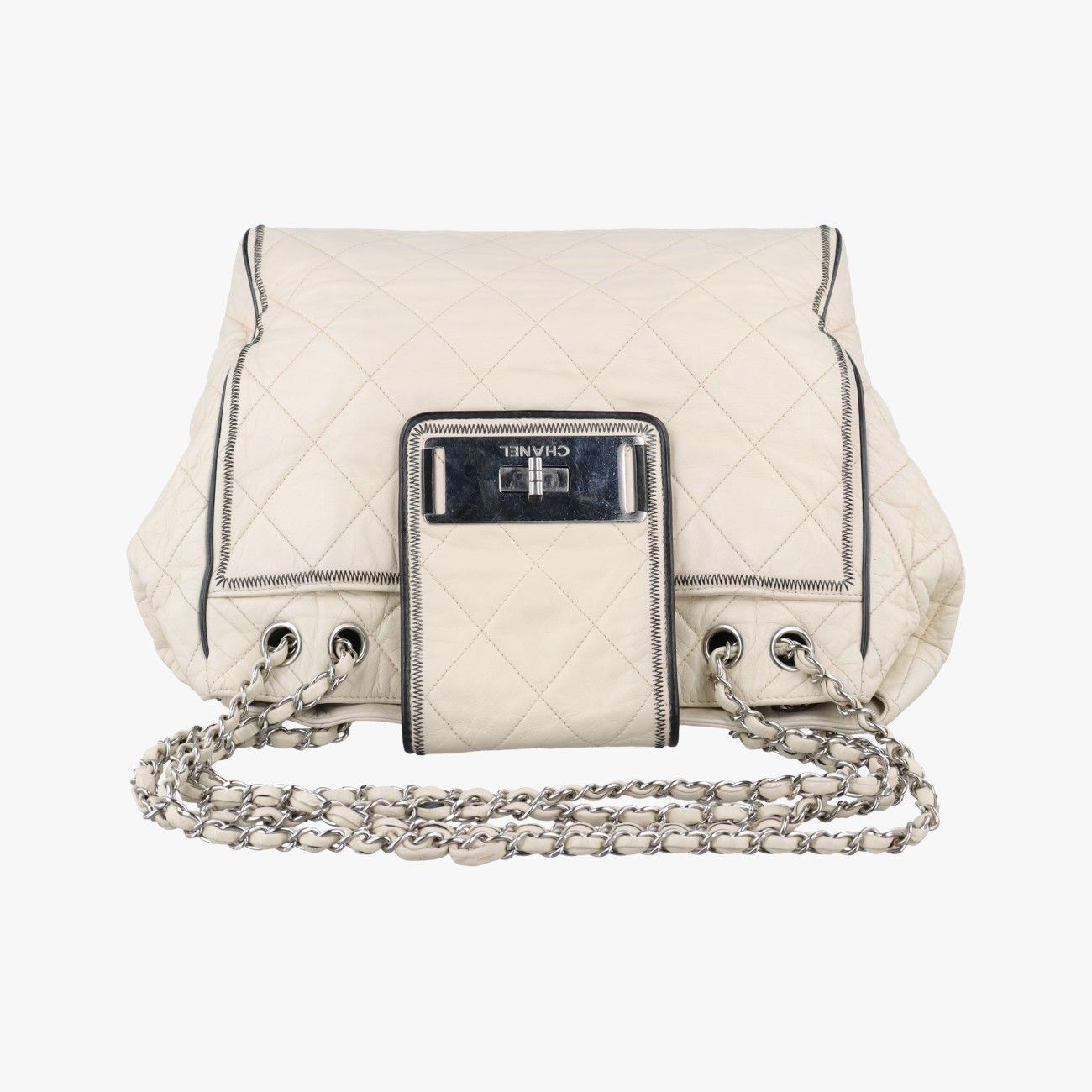 シャネルChanelイーストウエスト 2.55イーストウエスト 2.55 ホワイト レザー A46087 12578441 CHANEL - シャネルChanelイーストウエスト 2.55イーストウエスト 2.55