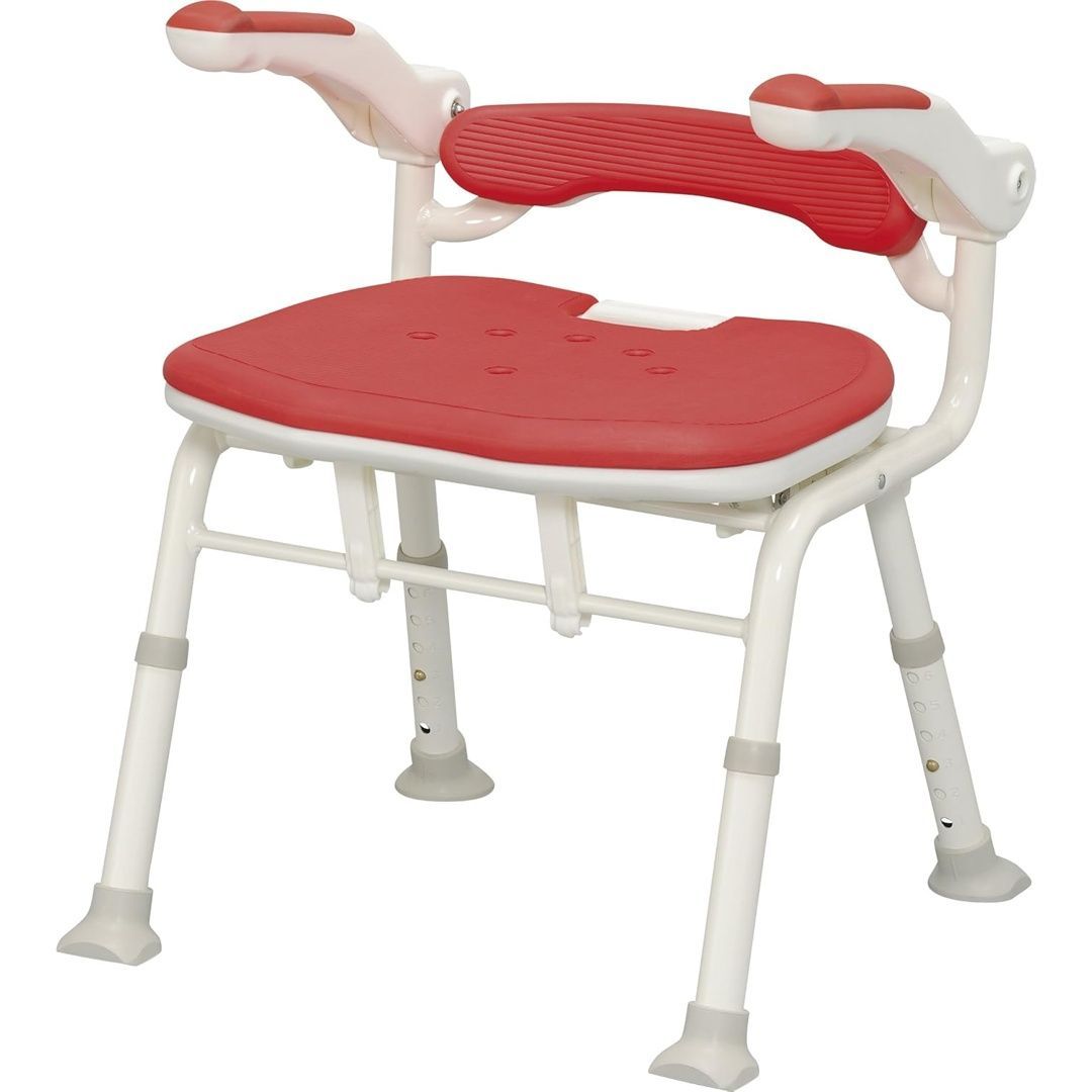 【新品未使用・未開封】安寿 折りたたみシャワーベンチ ISフィット 骨盤サポート 536-115 レッド　1台