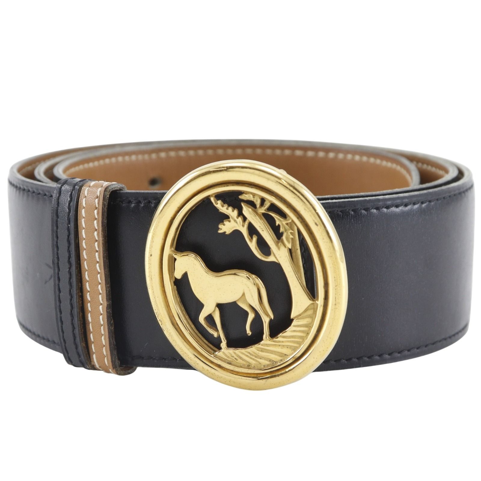 HERMES】エルメス ホースバックル リバーシブル ヴィンテージ ボックス