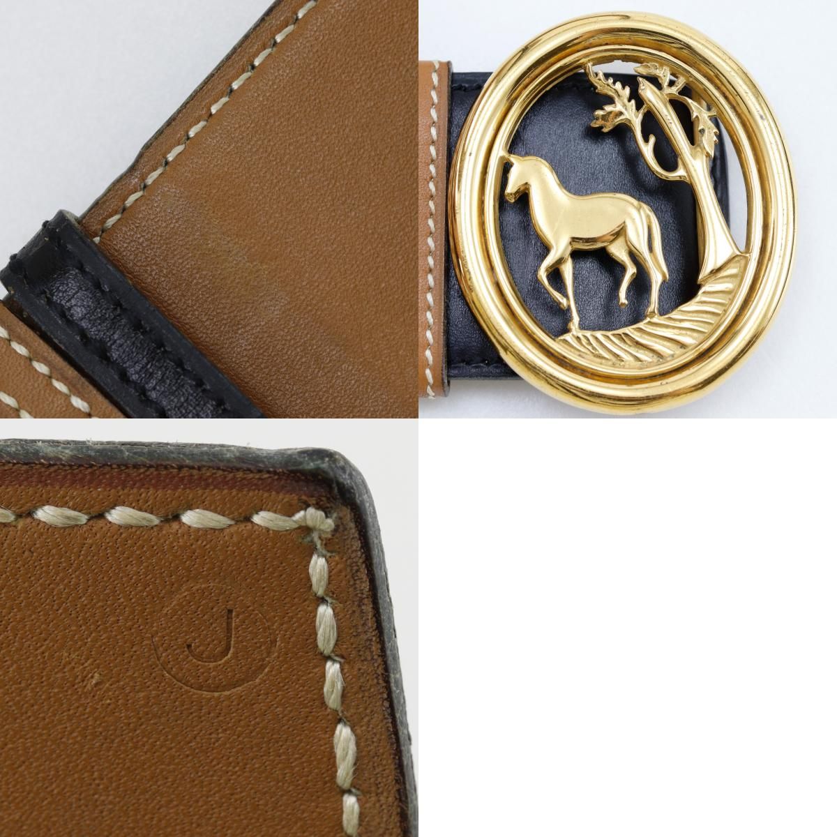 HERMES】エルメス ホースバックル リバーシブル ヴィンテージ ボックス