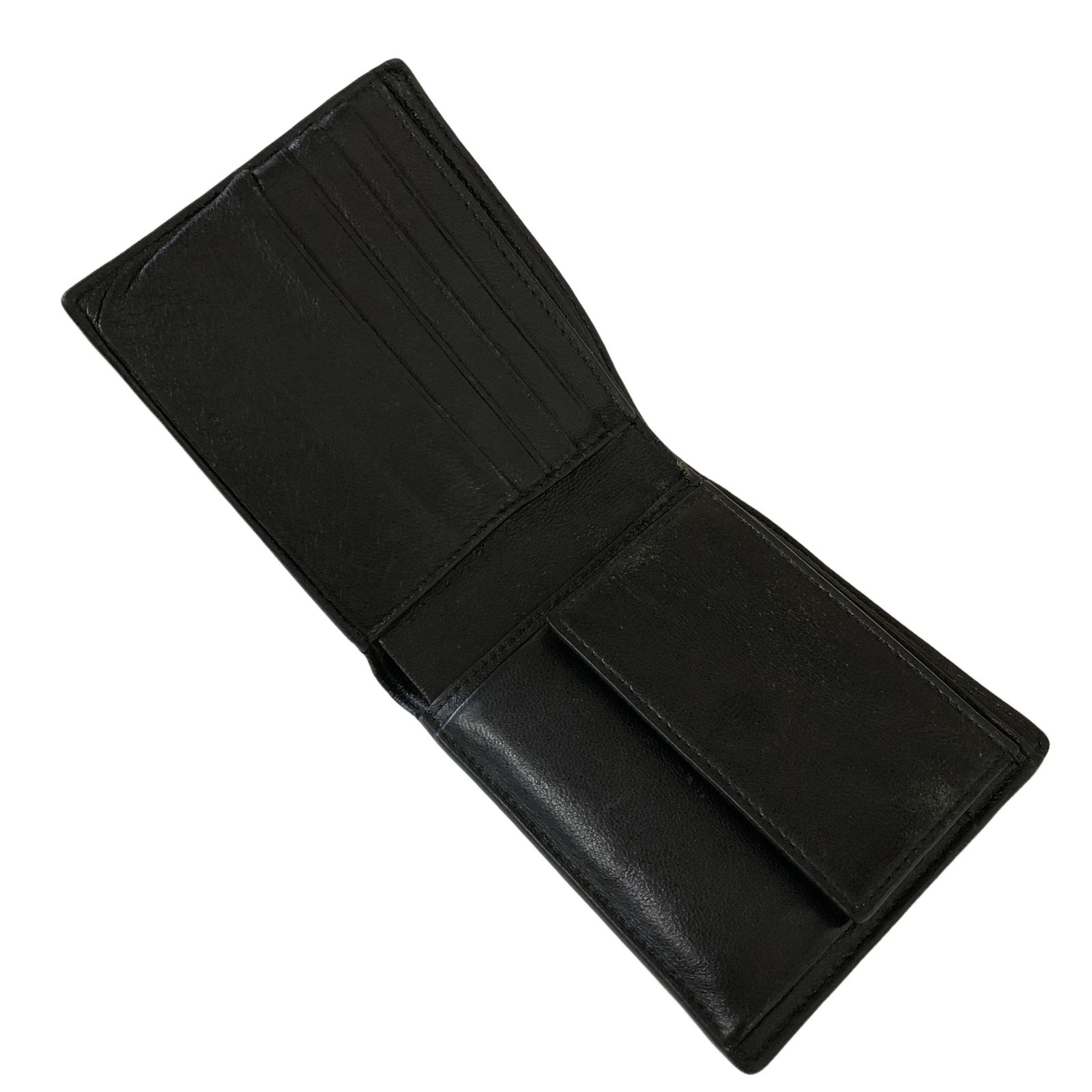 【BALENCIAGA】財布 BALENCIAGA バレンシアガ 594315 レザー ロゴ 二つ折り財布 ブラック
