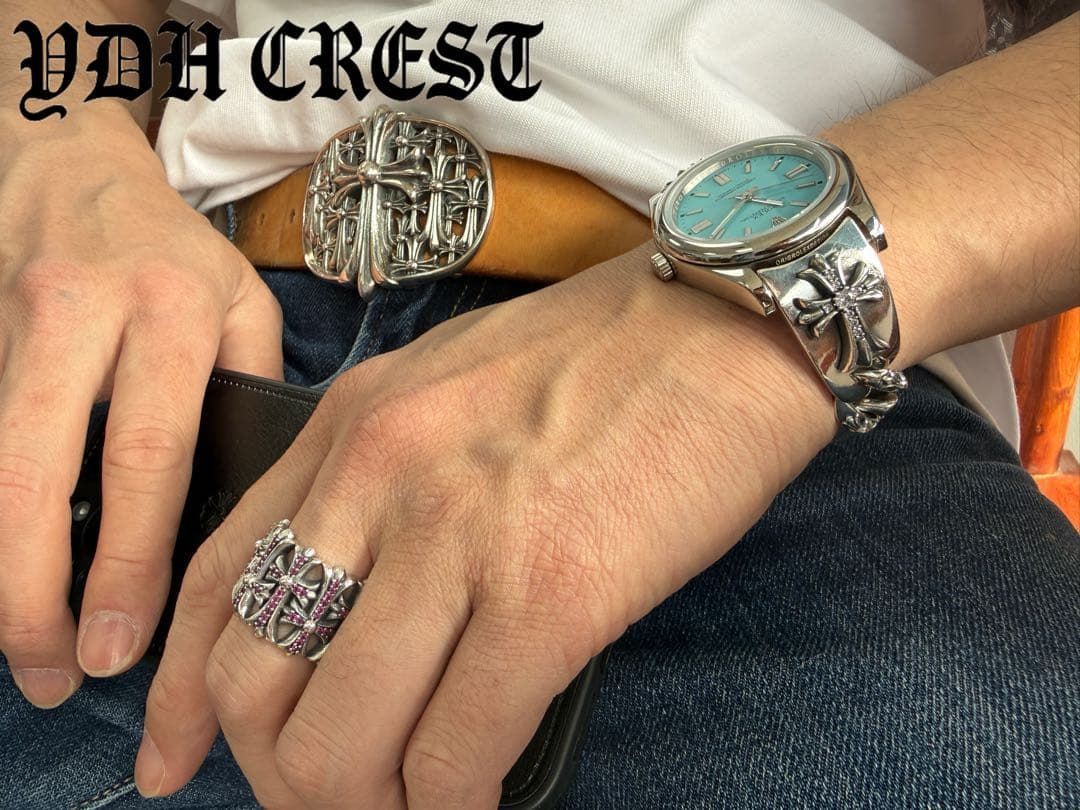 ⭐️TKUR2+3 WATCH シルバークリアー装飾石付 16cm 刻印有り - メルカリ