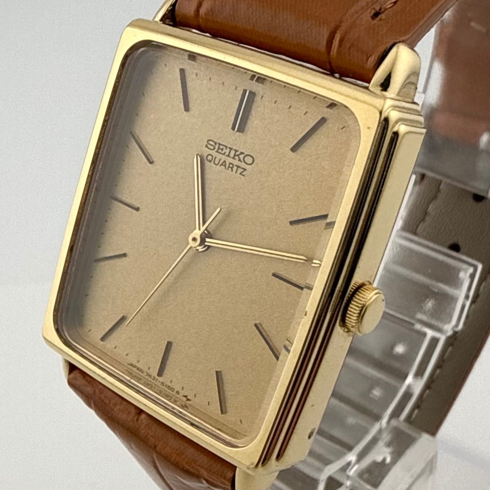 SEIKO 7431-5100 セイコー スクエア メンズ 腕時計 クォーツ / Quartz