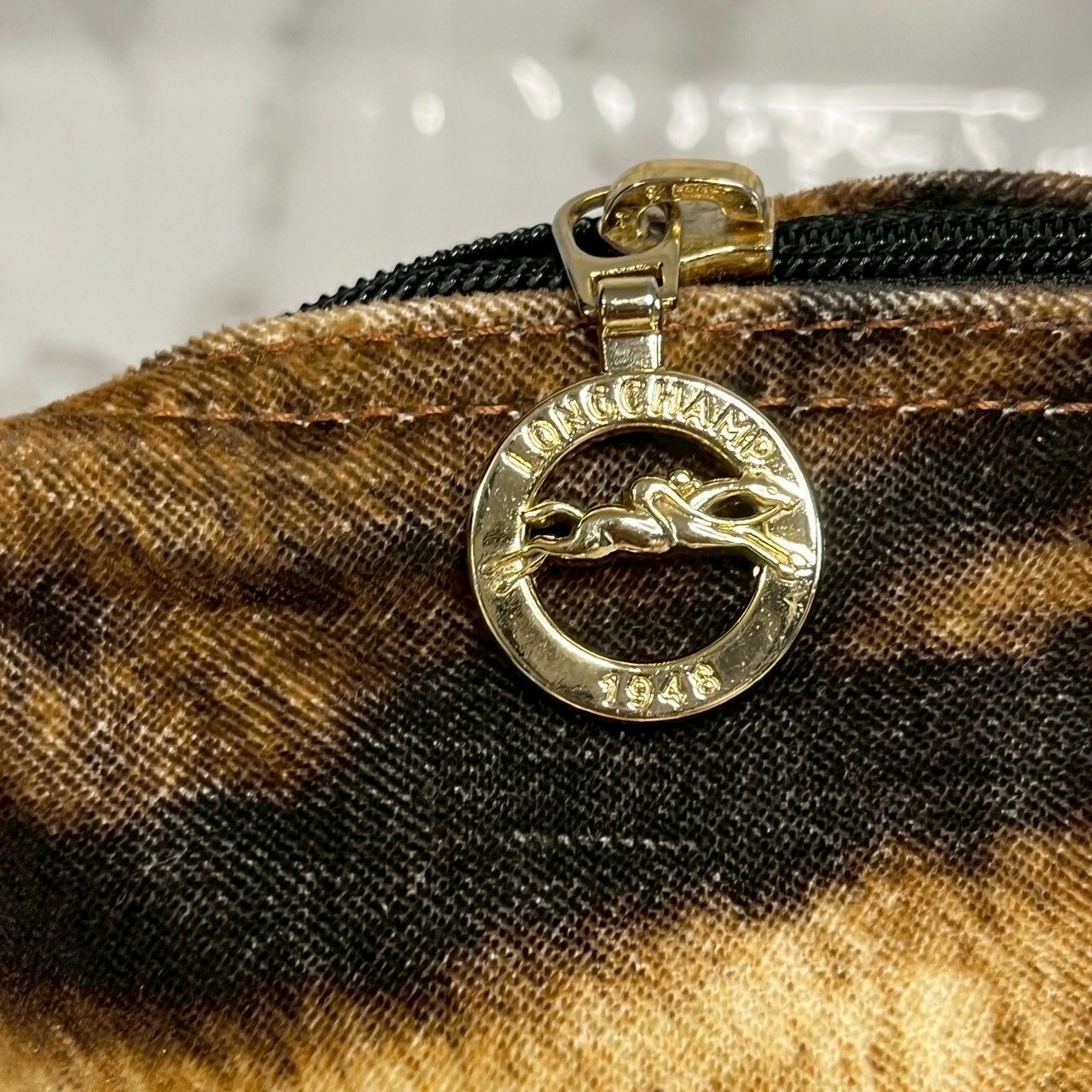 良品】ロンシャン LONGCHAMP トートバッグ レオパード柄 ナイロン