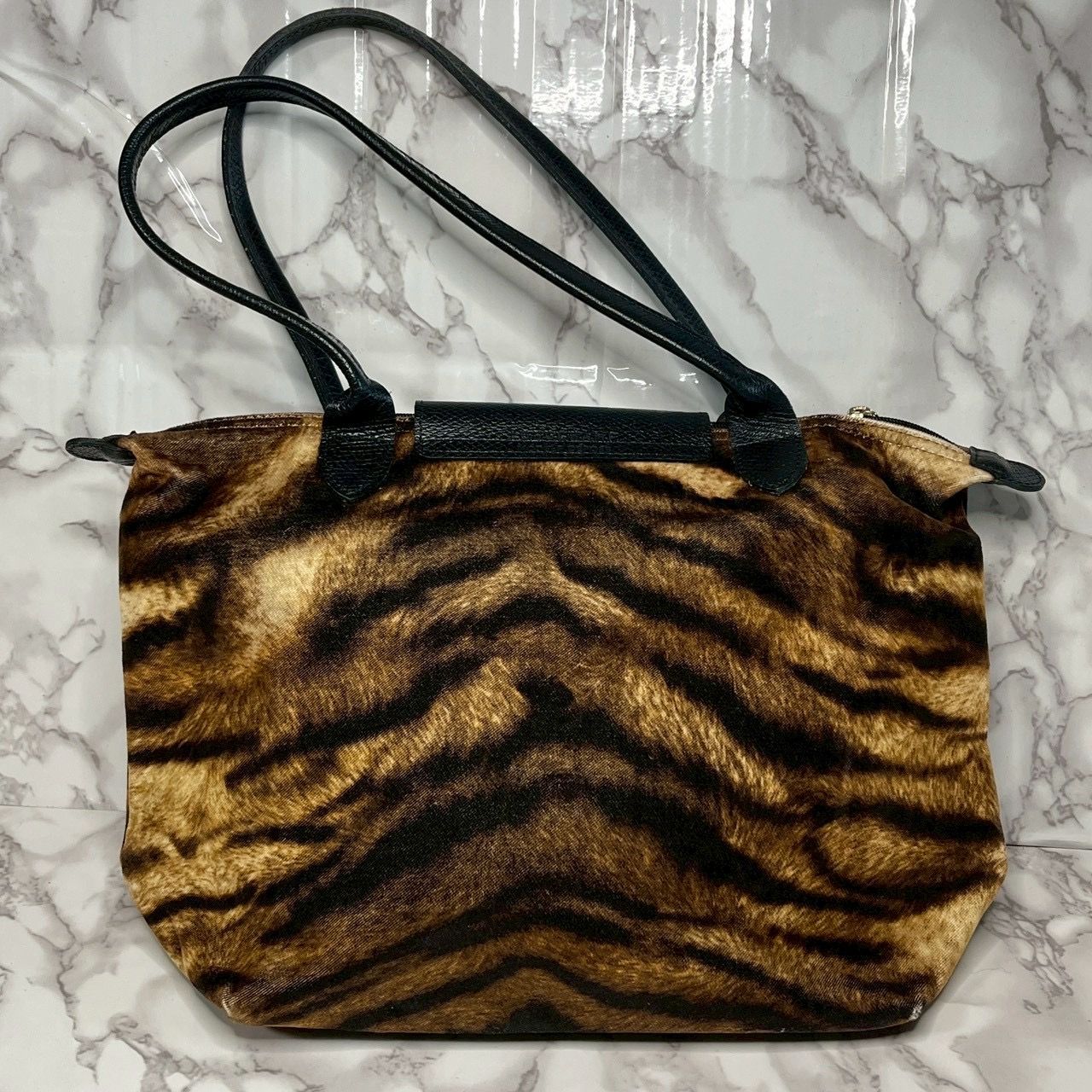 【未使用】ロンシャン Longchamp レオパード柄 限定品 良品】ロンシャン LONGCHAMP トートバッグ レオパード柄 ナイロン