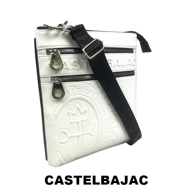 カステルバジャック CASTELBAJAC エンボス加工薄マチショルダーバッグ